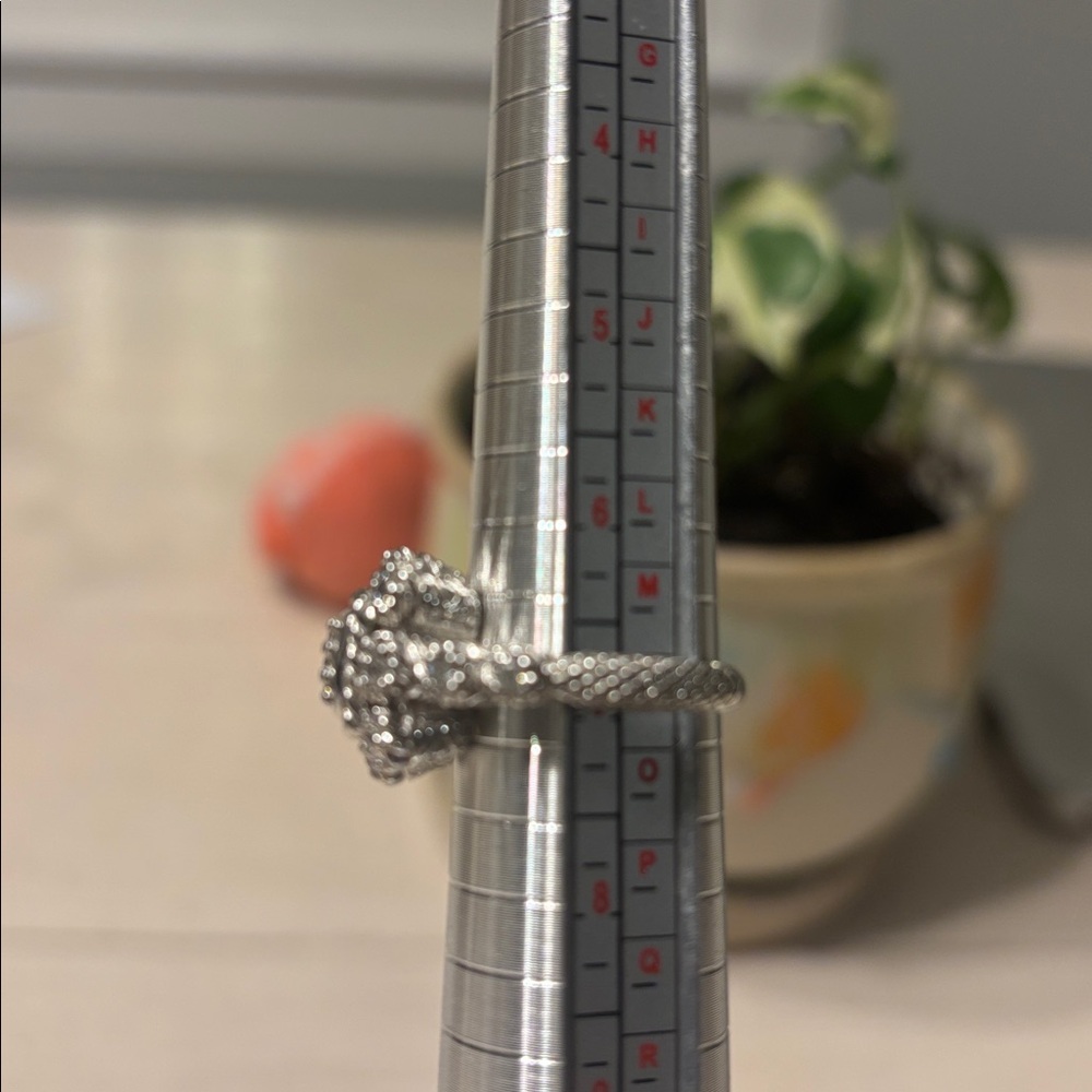 Judith Ripka Sterling Silver Floral Cluster Ring with Clear CZ Stones - Picture 6 of 6